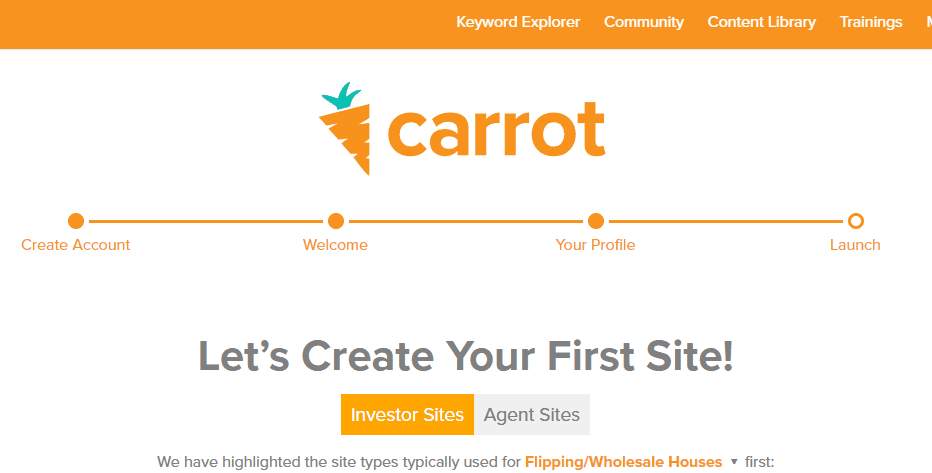 Carrot Website Options